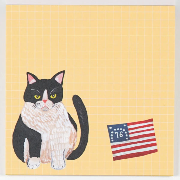 Cat&  Sodeyama Kahoko Square Memo (Green)
