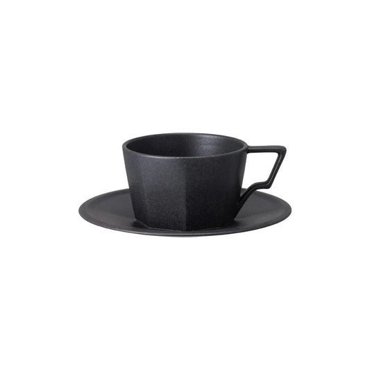 KINTO OCT cup & saucer 300ml / 10oz Black & White