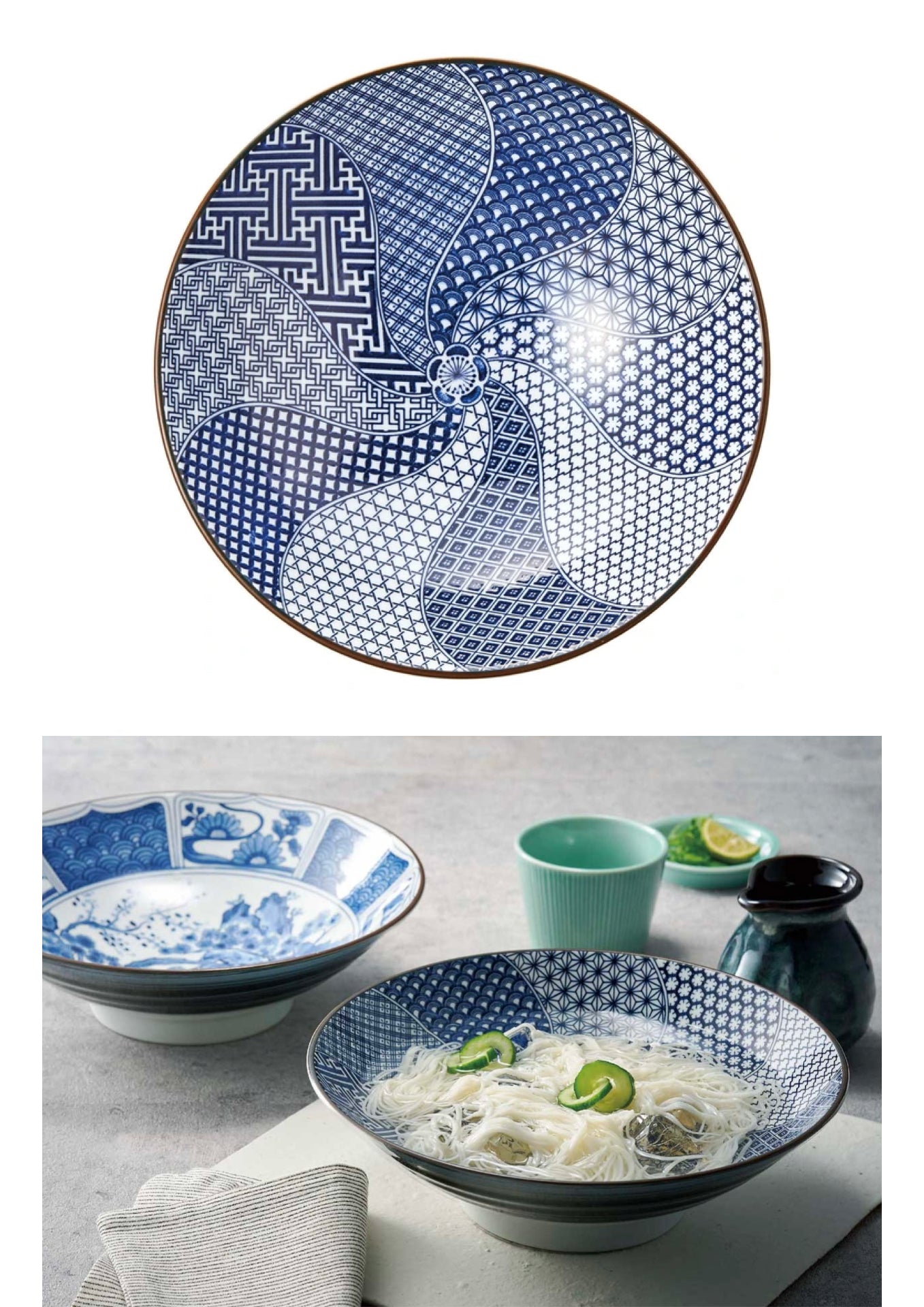 Japan Made Minoware Large Ramen Bowl-Plum