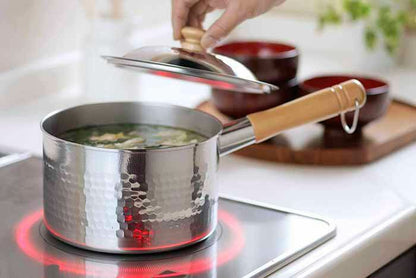 Japan Tsubame Shimomura Stainless Extra deep Pot (18cm)Shimomura Planning 34490Professional Model, Hammered