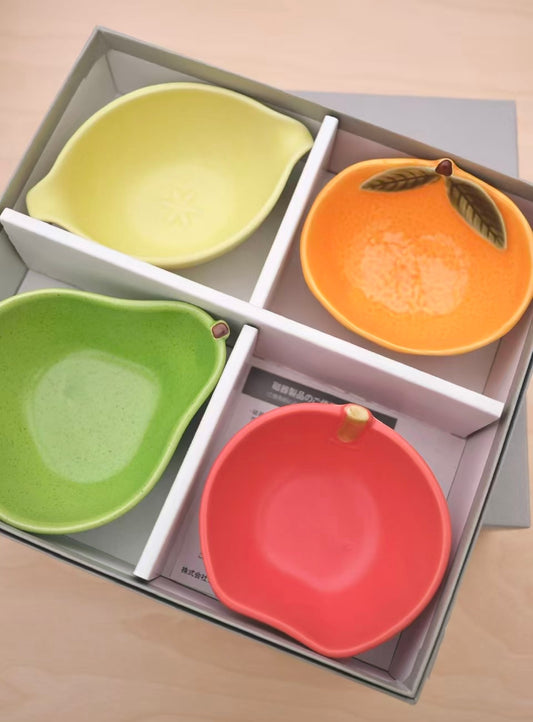 Japan made Mino Yaki Fruits dish set