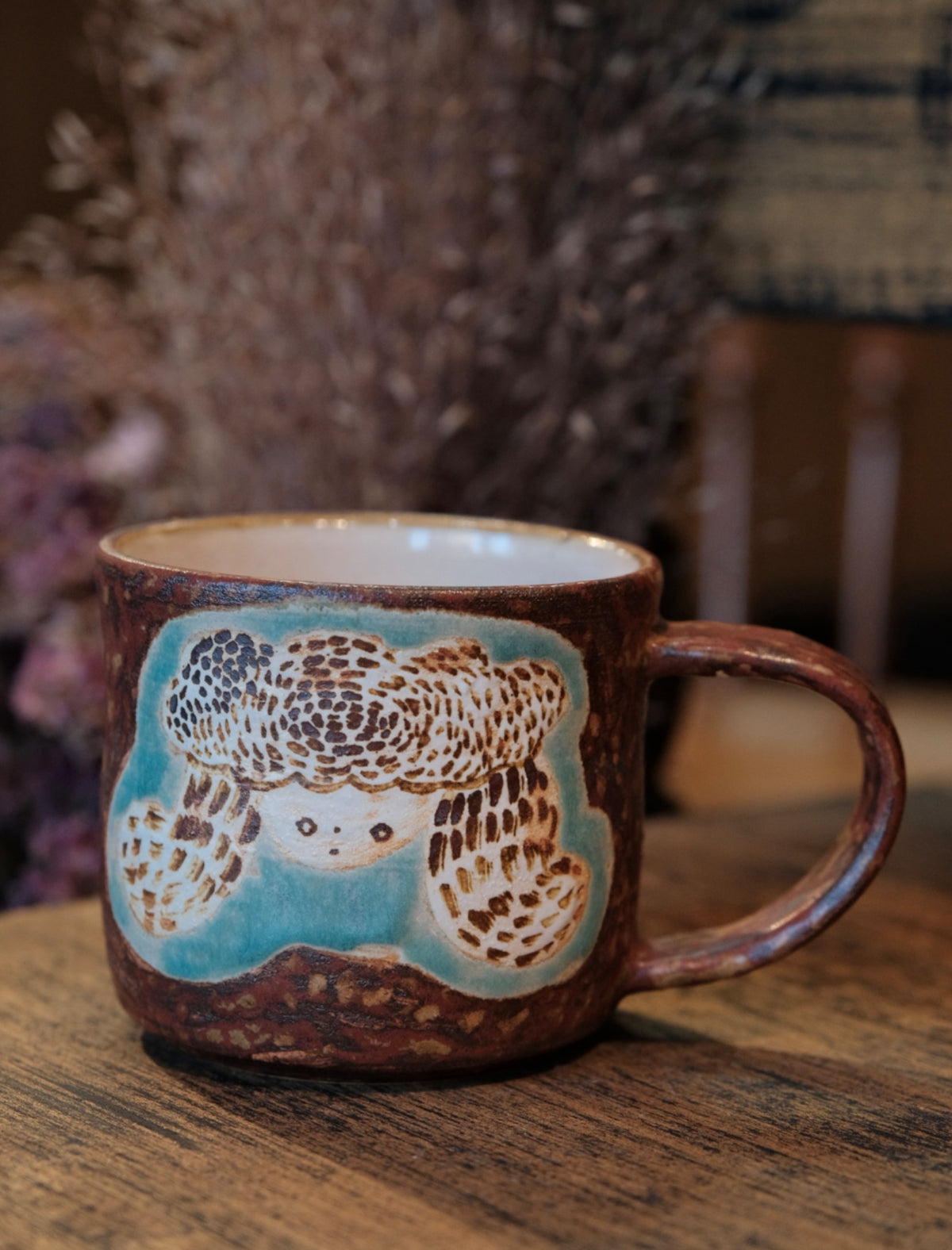 Keiko Matsumoto Handmade Big Hair Girl Mug