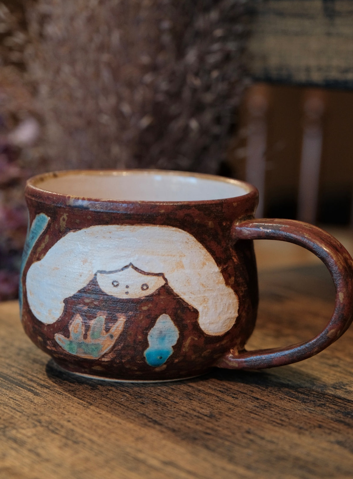 Keiko Matsumoto Handmade White Hair Girl Mug