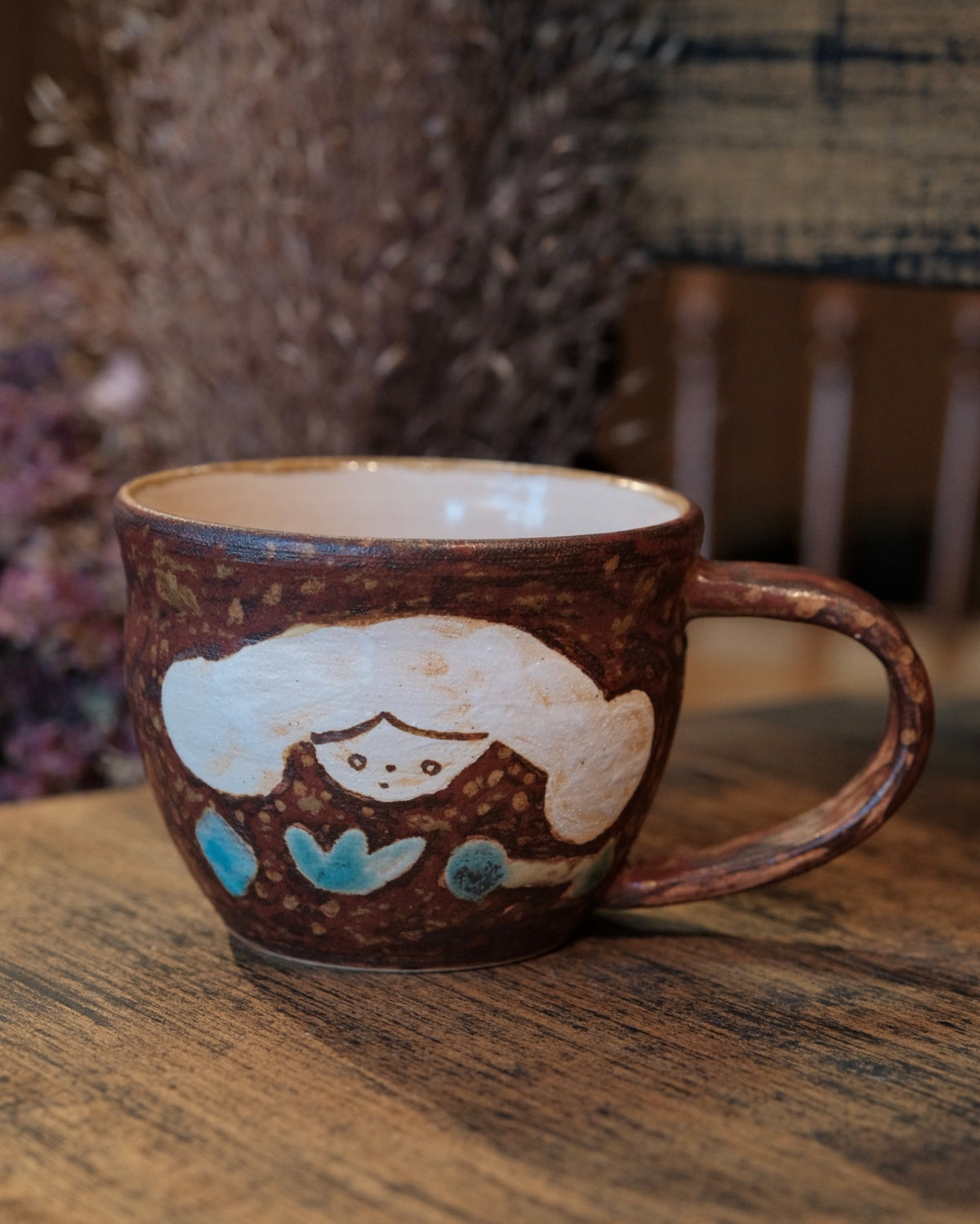 Keiko Matsumoto Handmade Resting Girl Mug
