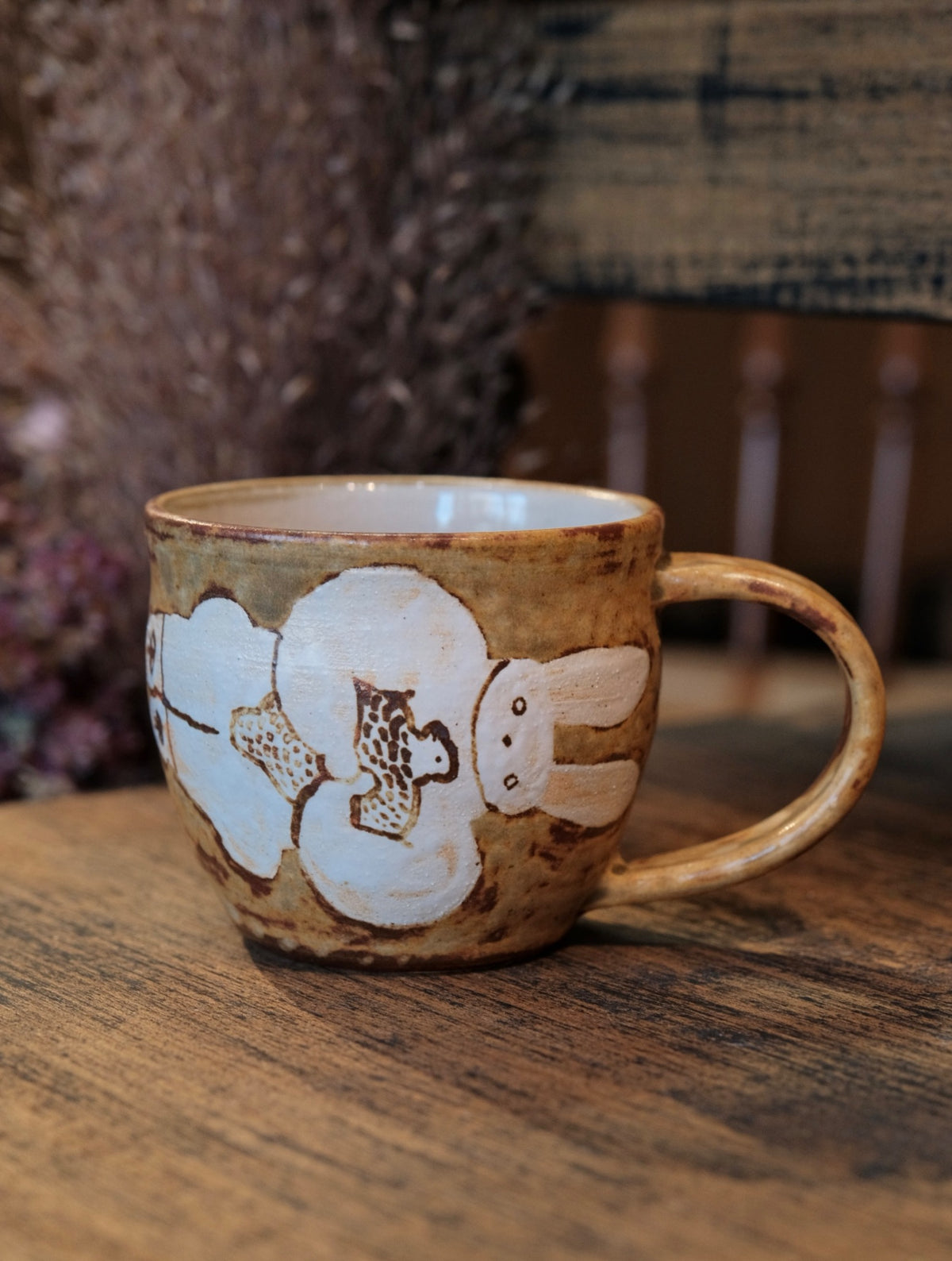 Keiko Matsumoto Handmade Elephant and Friend Mug