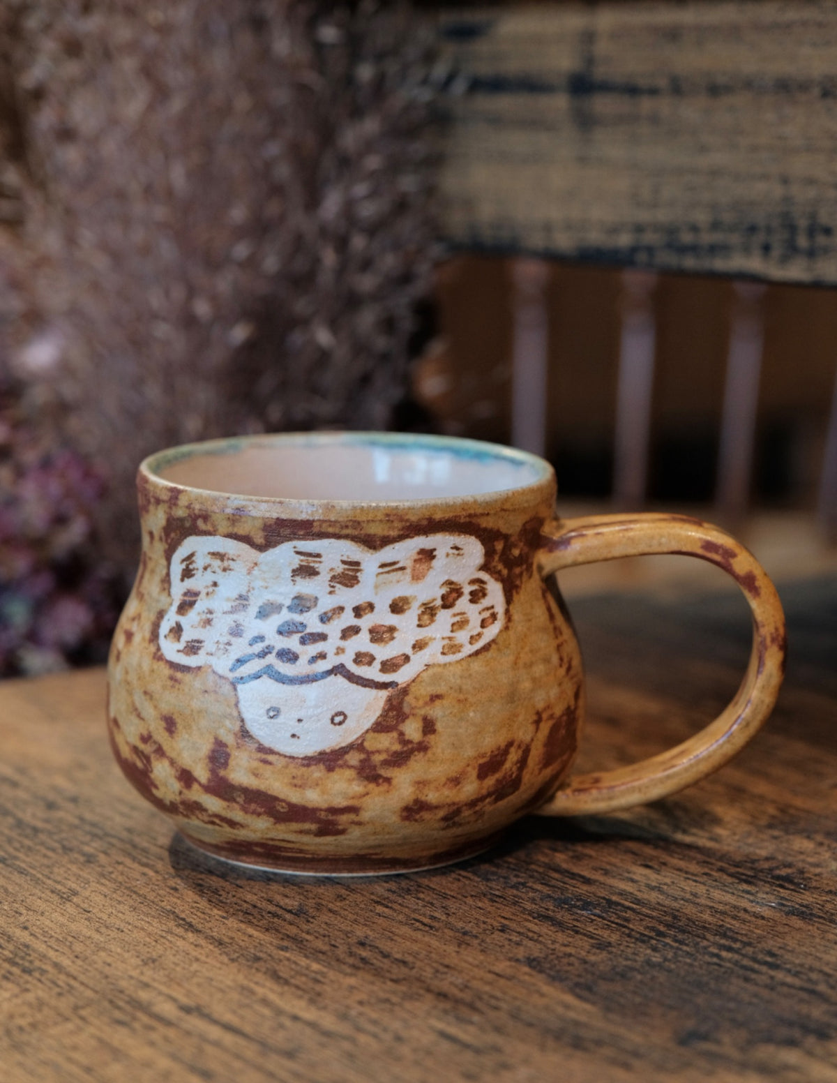 Keiko Matsumoto Handmade Dotted Hair Girl Mug