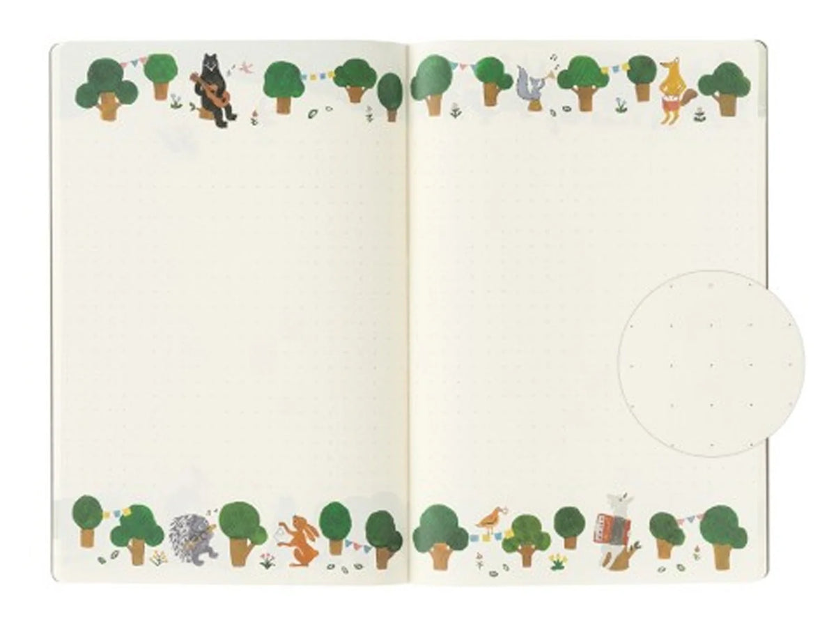 MIDORI Yuru Log Notebook B6 – Forest Animal A