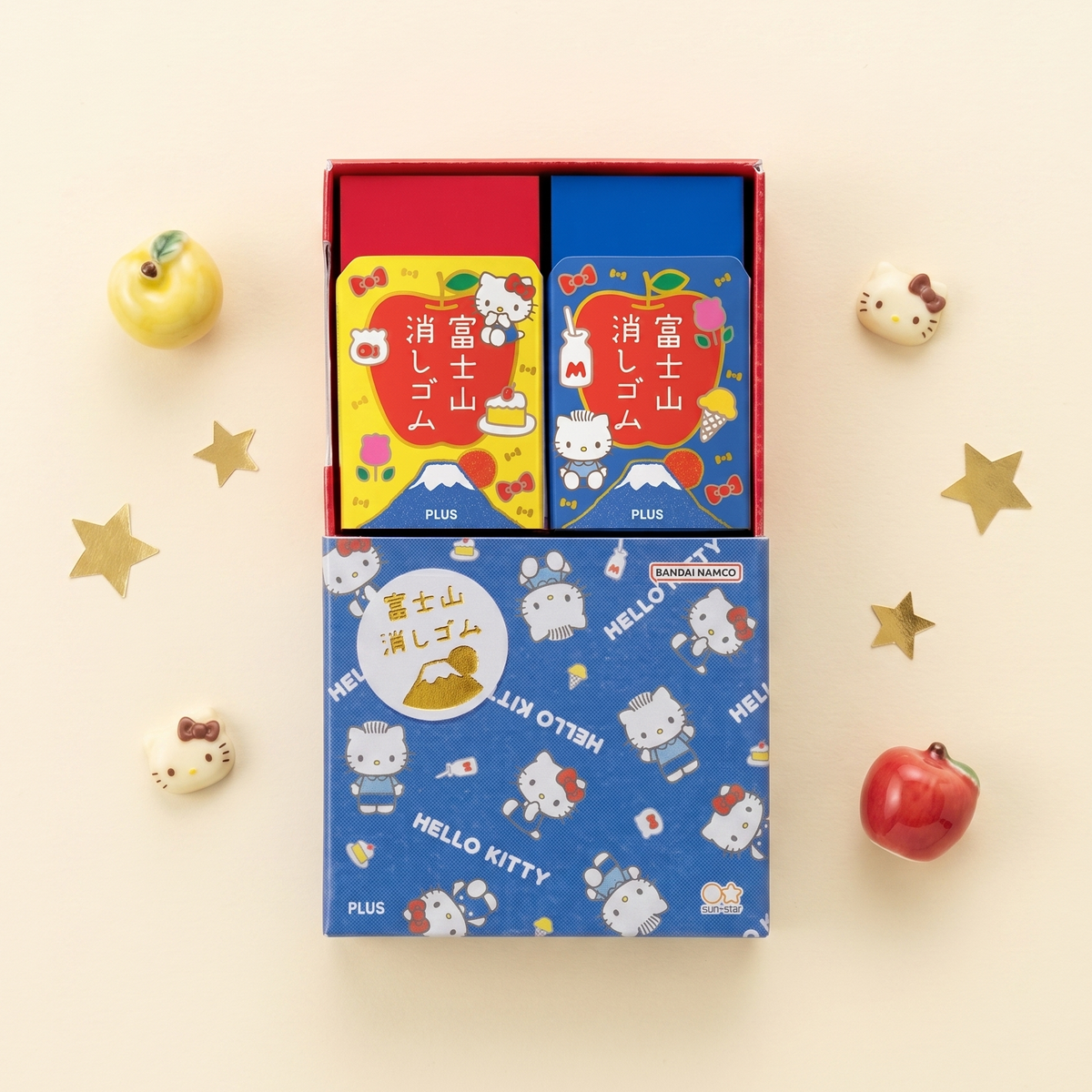 Hello Kitty & Dear Daniel Mt. Fuji eraser gift set, 2 pieces