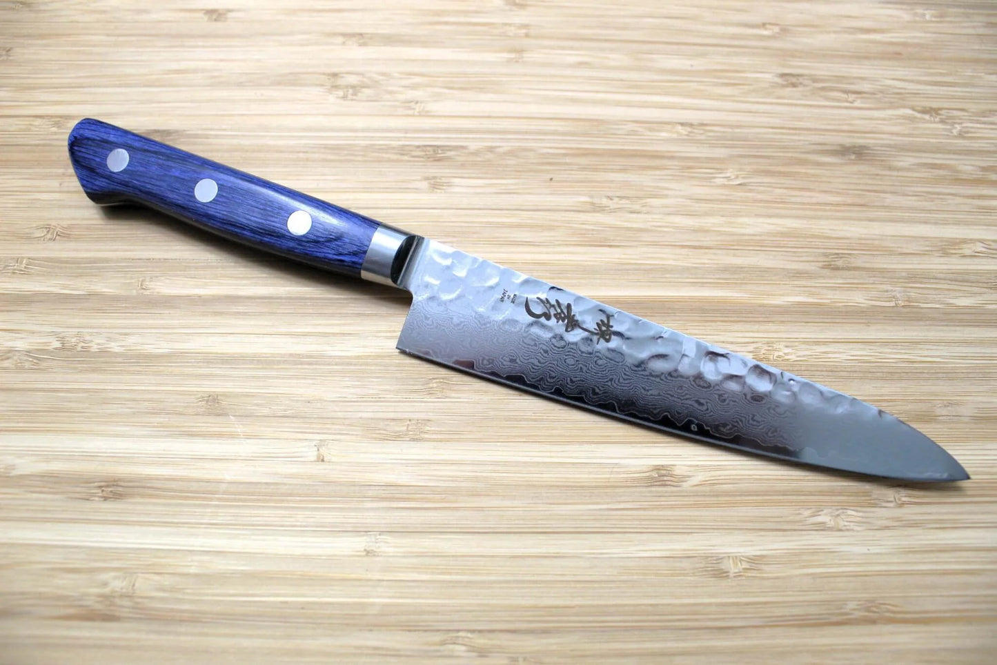 Sakai Takayuki Gyuto Japanese petty  150mm Damascus 33 Layer with Blue Handle