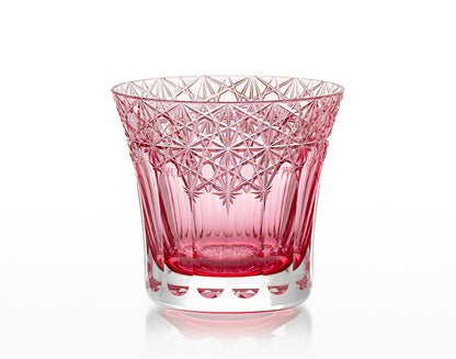 [KAGAMI CRYSTAL] Whiskey Glass, Edo Kiriko “Yume-iro” (Pink)