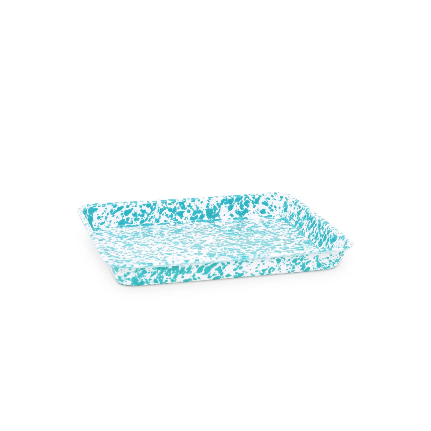 Crow Canyon Splatter Enamelware Small Rectangular Tray