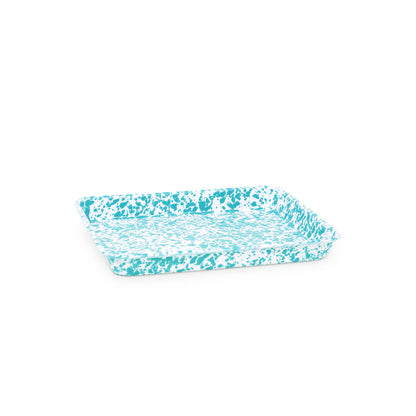 Crow Canyon Splatter Enamelware Small Rectangular Tray