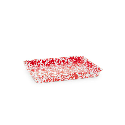 Crow Canyon Splatter Enamelware Small Rectangular Tray