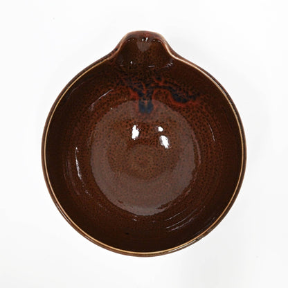 Yukiakari Katakuchi Matcha Bowl With Spout Yuzu Aka 12oz Japan