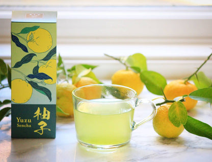 Jugetsudo Tokyo 1854- Yuzu Sencha Loose Leaf 50 g Tin And Box