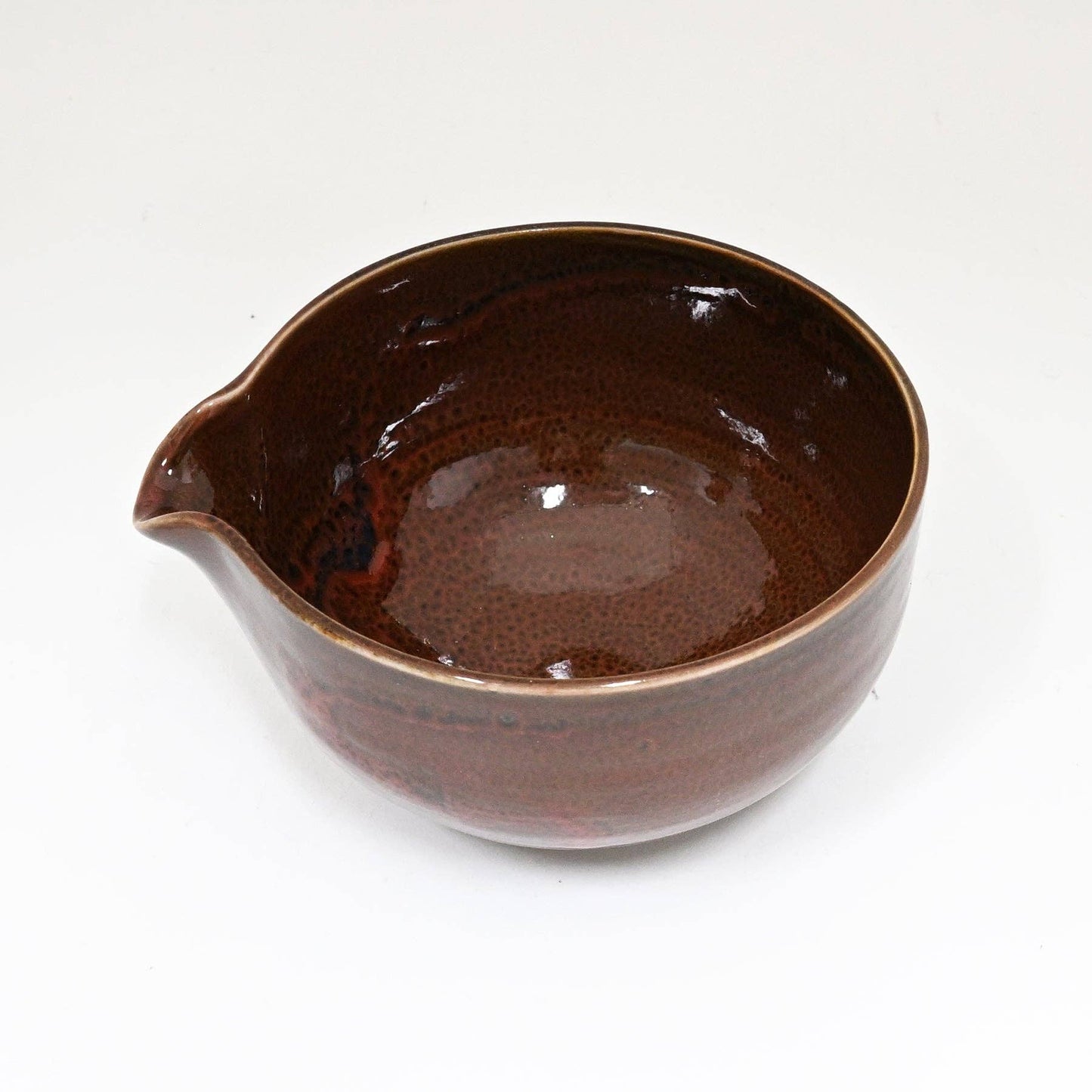 Yukiakari Katakuchi Matcha Bowl With Spout Yuzu Aka 12oz Japan