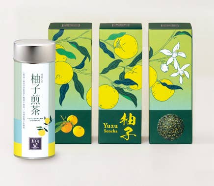 Jugetsudo Tokyo 1854- Yuzu Sencha Loose Leaf 50 g Tin And Box