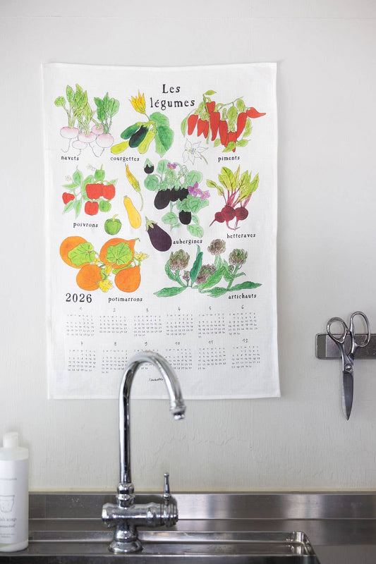 2026 Linen Calendar Fresh Colorful Vegetable