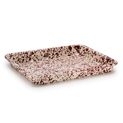 Crow Canyon Splatter Enamelware Small Rectangular Tray
