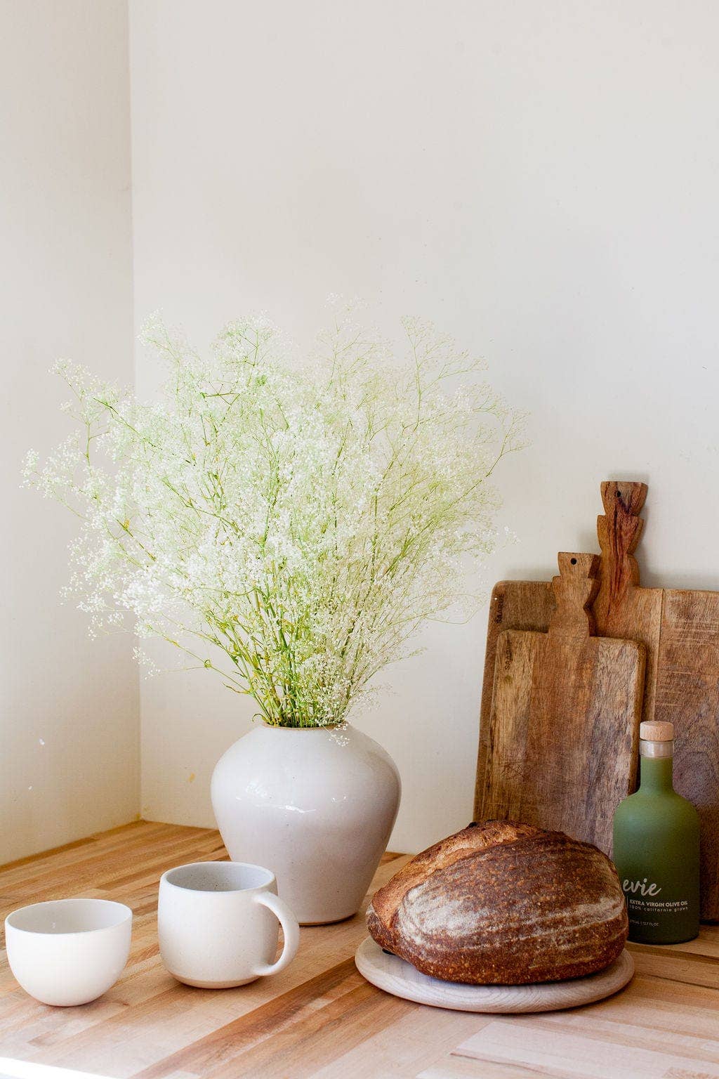 Preserved White Green Baby's Breath