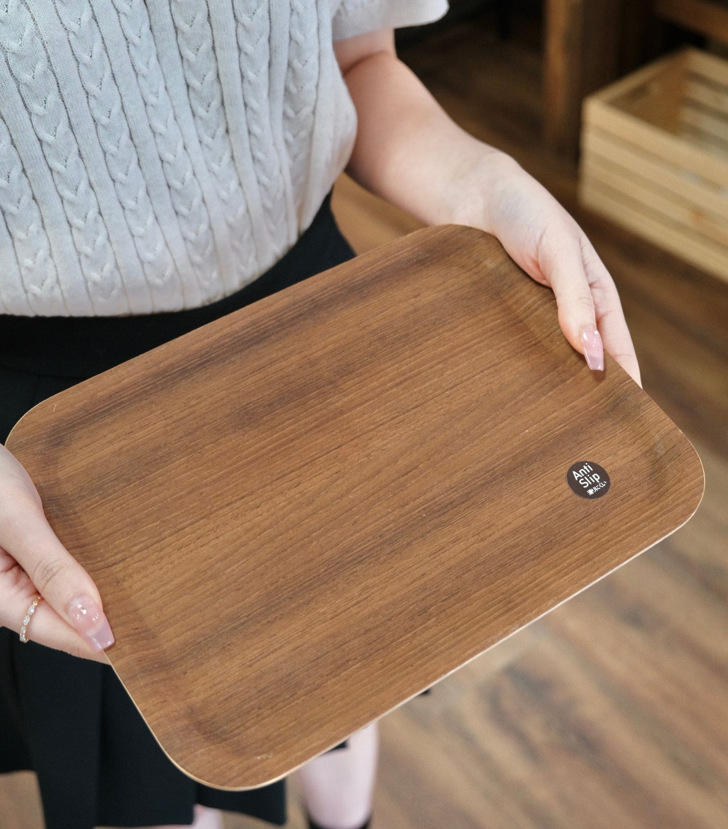 Kinto NONSLIP tray 270x200mm / 11x8in（Teak）