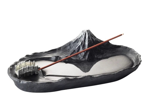 Japan Gina-Do Ikebana Aluminum Mt FUJI Incense Stand(Gift Box)