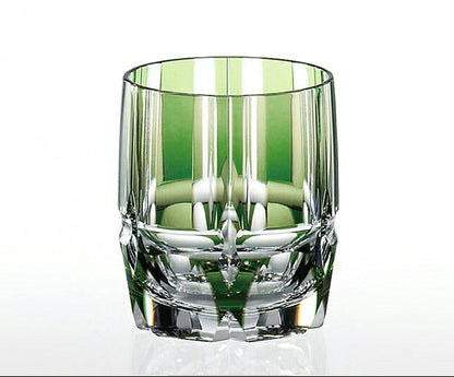 KAGAMI Crystal Edo Kiriko Take no Zen Whiskey Glass - Green | T117-1908-CGR