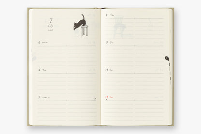 Book Style Diary B6 Variant Cat Beige 2027