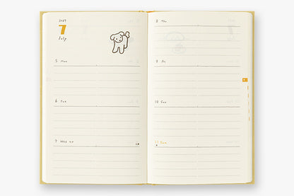 Book Style Diary B6 Variant Dog Yellow 2027
