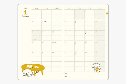 Book Style Diary B6 Variant Dog Yellow 2027