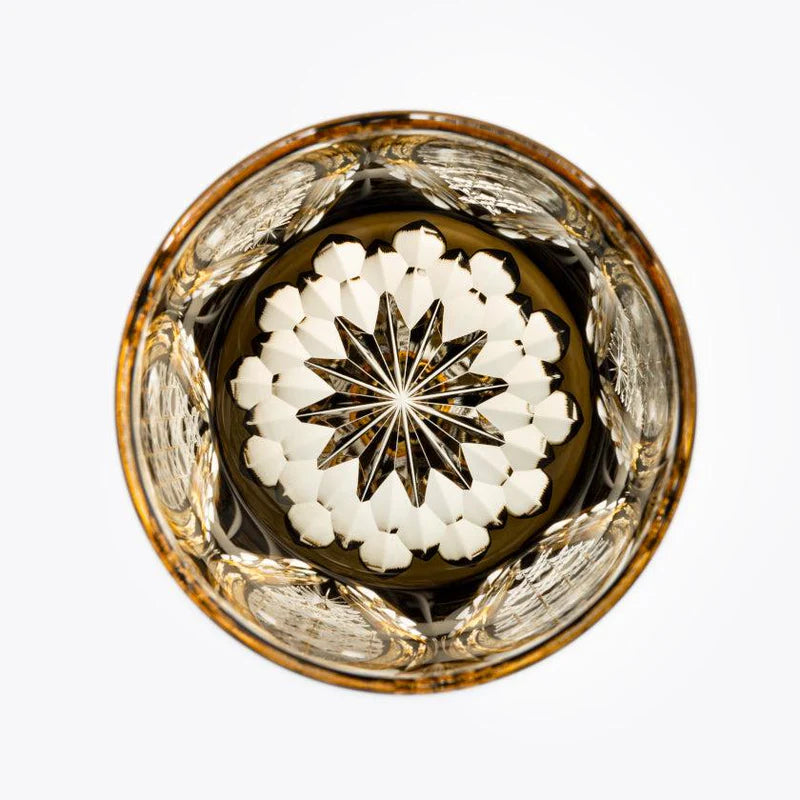 [KAGAMI CRYSTAL] WHISKEY GLASS KASANEIROME JUHYO (ICE TREES) | EDO KIRIKO | KAGAMI CRYSTAL