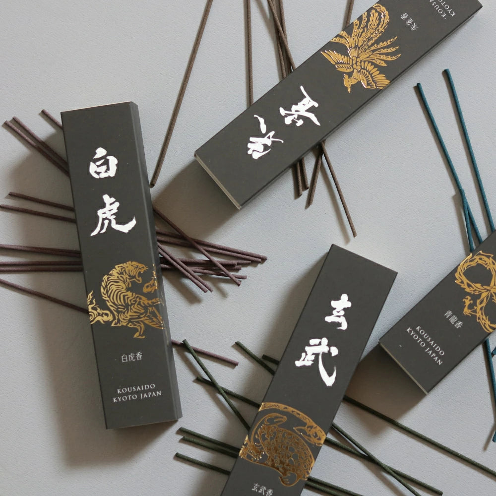 Kousaido Shijin Four Guardians Incense – 40 Sticks
