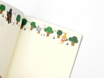MIDORI Yuru Log Notebook B6 – Forest Animal A