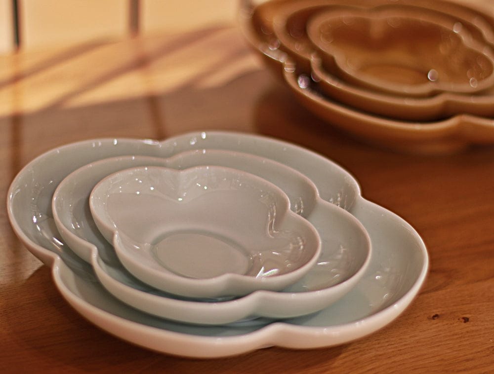 MIYAMA MIZU MIZU "瑞“ by RINA ONO OVAL BOWL (BLUE WHITE)