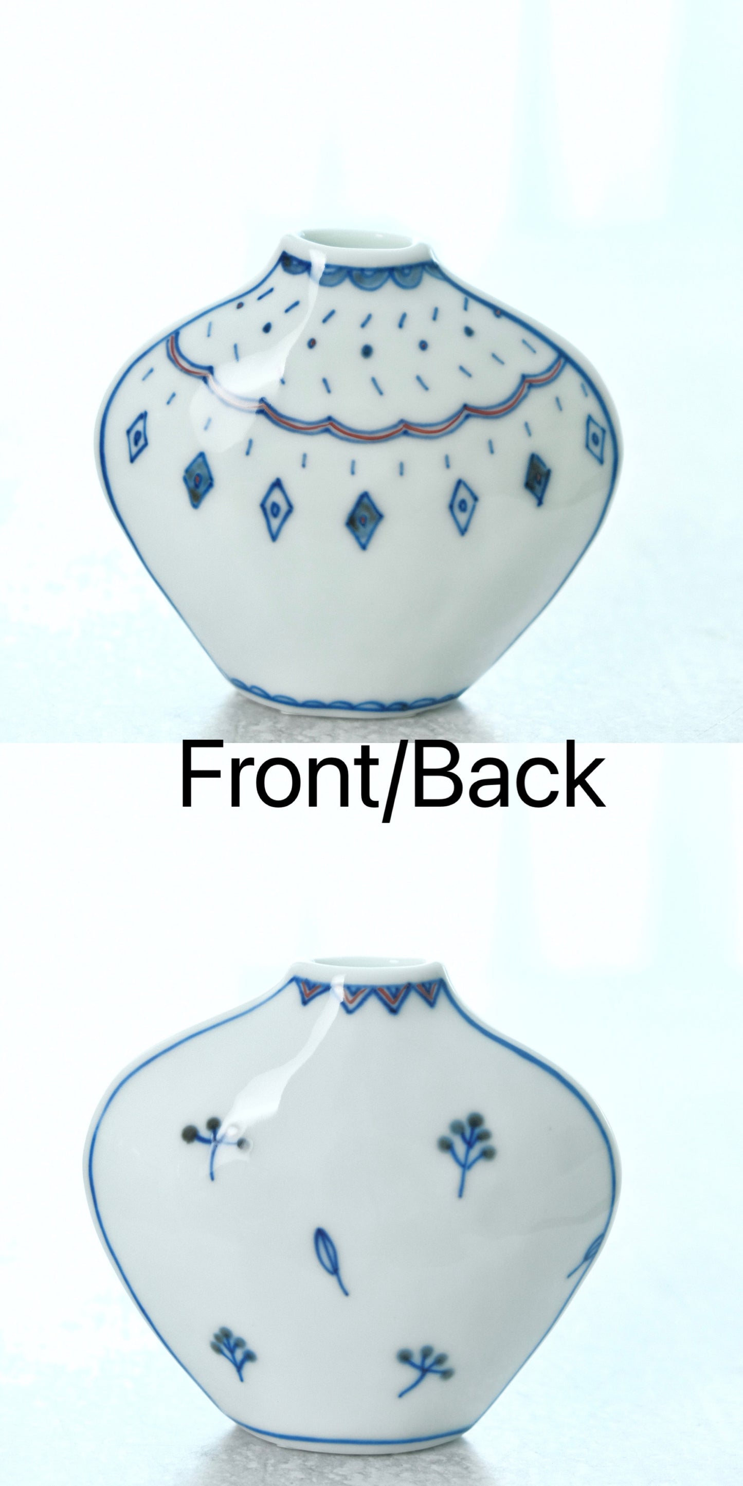 Artisans- Mayuki kato-加藤真雪 Reversible design Diamond Flower Vase