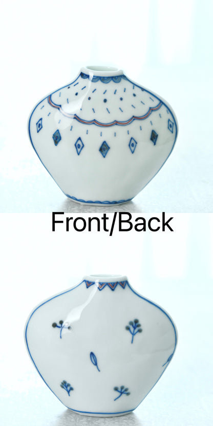 Artisans- Mayuki kato-加藤真雪 Reversible design Diamond Flower Vase