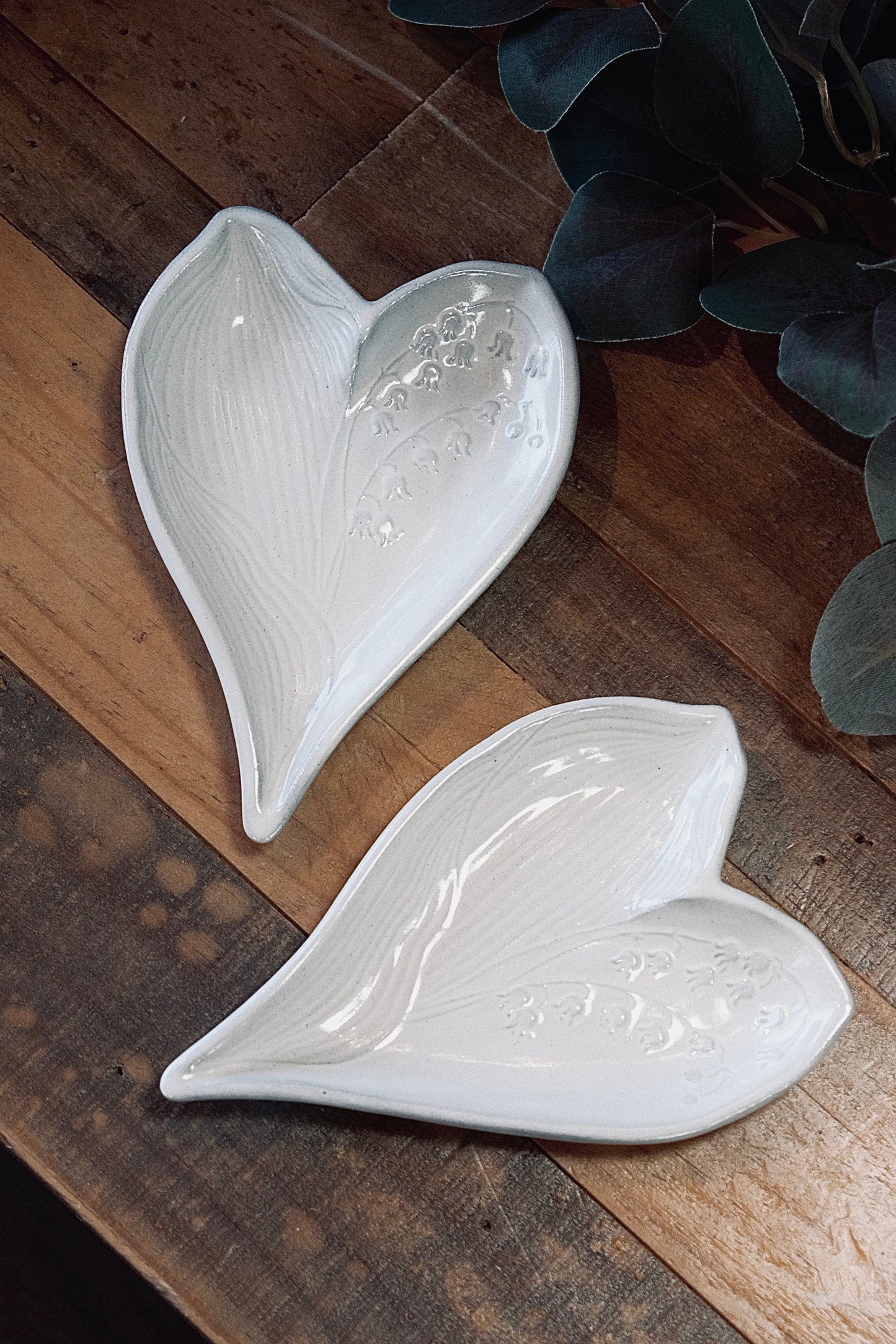Mashiko Pottery Yoshizawa Handmade Heart Dessert 2-pcs Set (Gift Box)