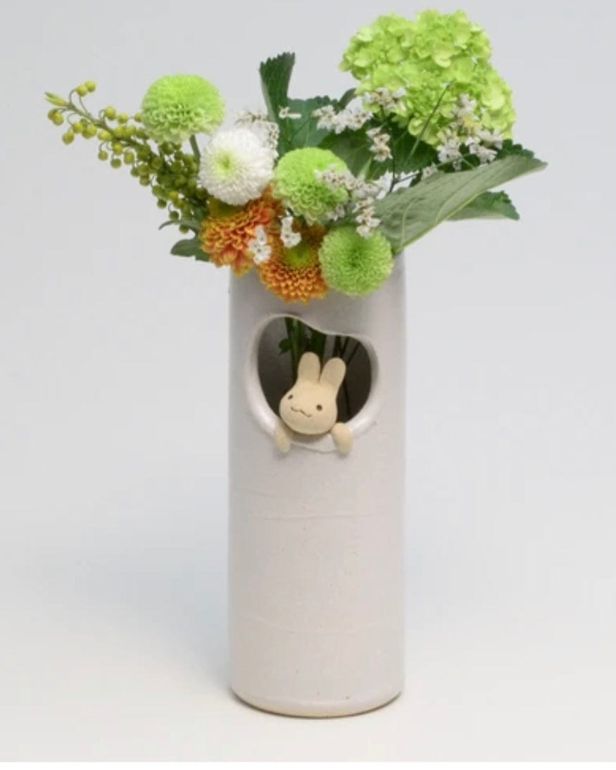 Japan MARUI Shigaraki（信樂燒） Handmade Rabbit Vase