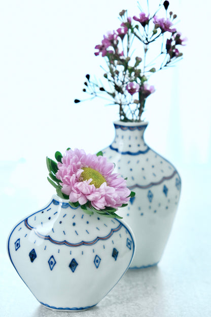 Artisans- Mayuki kato-加藤真雪 Reversible design Diamond Flower Vase
